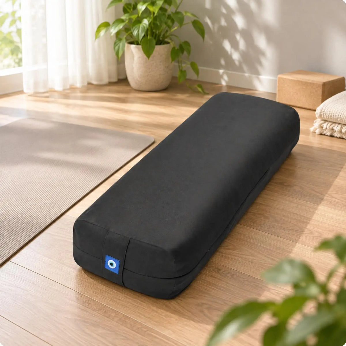 Yoga Bolster Pillow Cotton Rectangular Cushion for Relaxation Exercise Support for Neck Reclining Restorative Fitness Gear