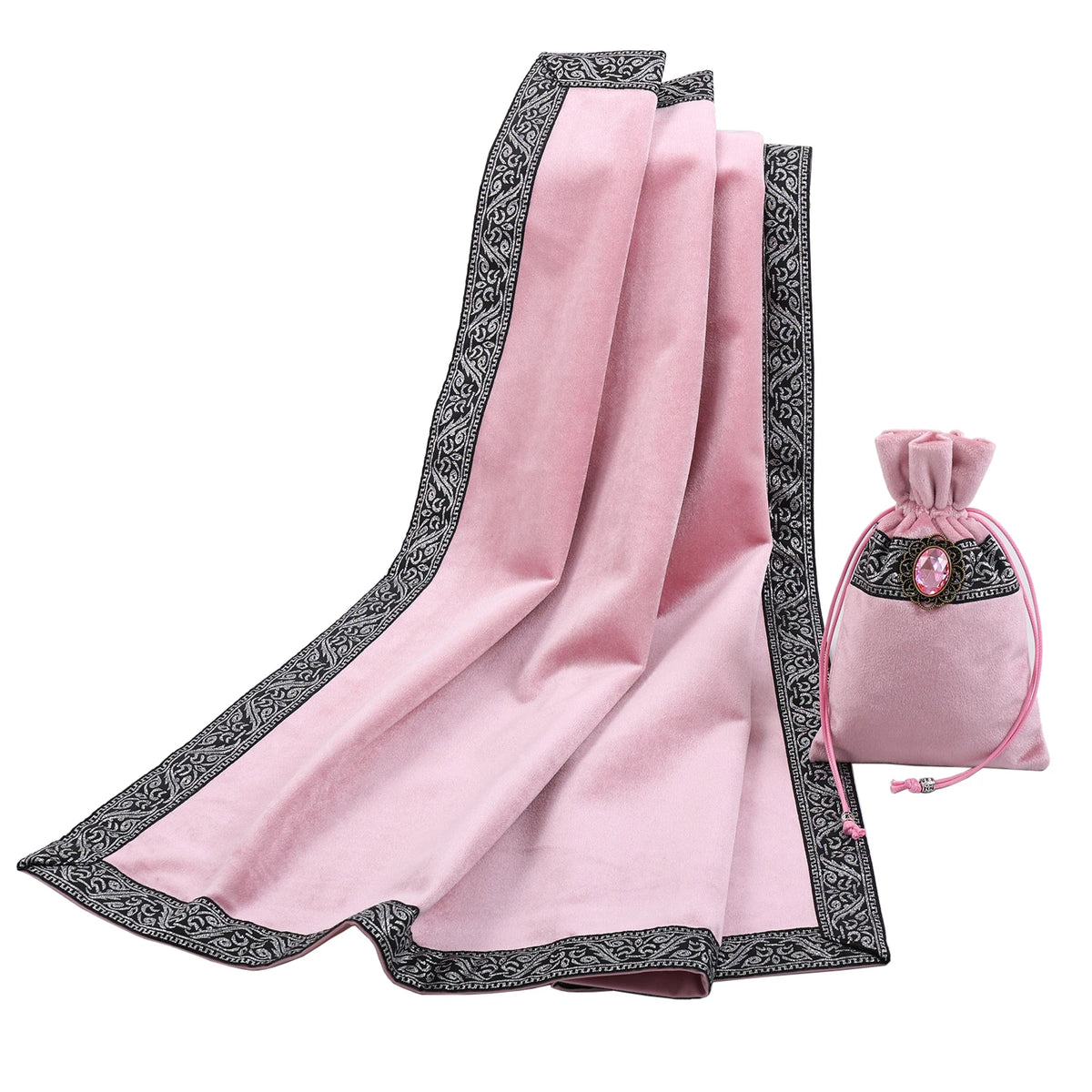 Velvet Tarot Tablecloth with Bag Wicca Divination Altar Cloth Cosplay Fortune Telling Board Game Accessories