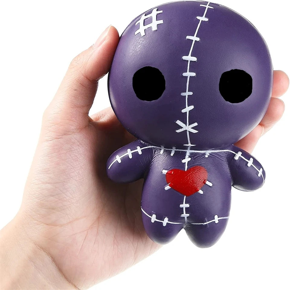Voodoo Doll Squishy Toy Slow Rising Stress Relief Doll Cute Halloween Squeeze Toy Soft Squishies for Kids & Adults