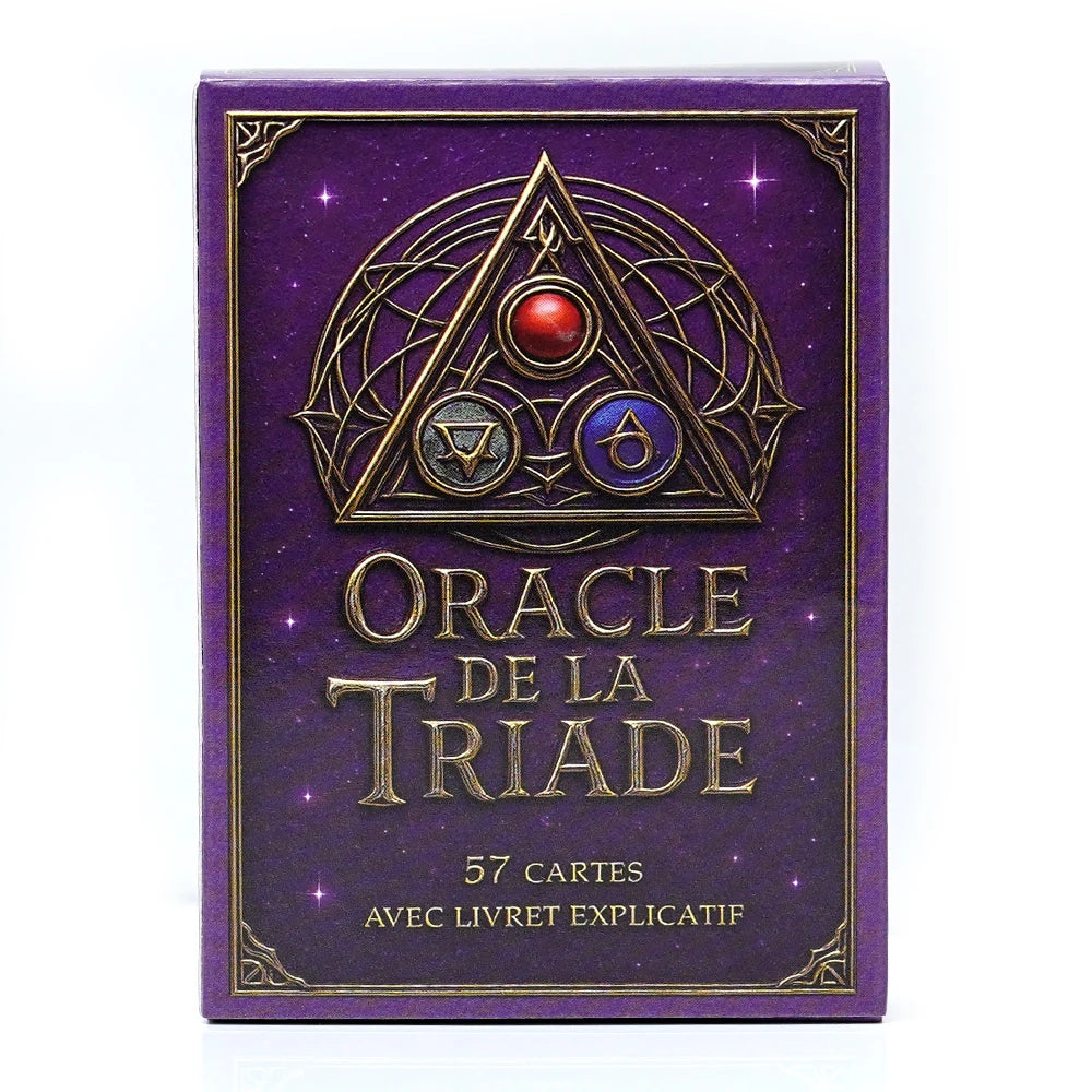 Triad Oracle Deck Mystical Divination Cards with Guidebook Ancient Eye Symbol Tarot Style Spiritual Reading Fortune Telling Medi