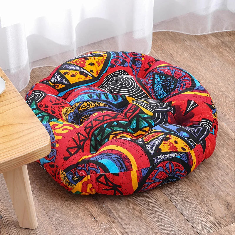 Round Floor Cushion Pillow Thickened Tatami Yoga Mat for Meditation Machine Washable Seat Cushion Office Sleeping Mat