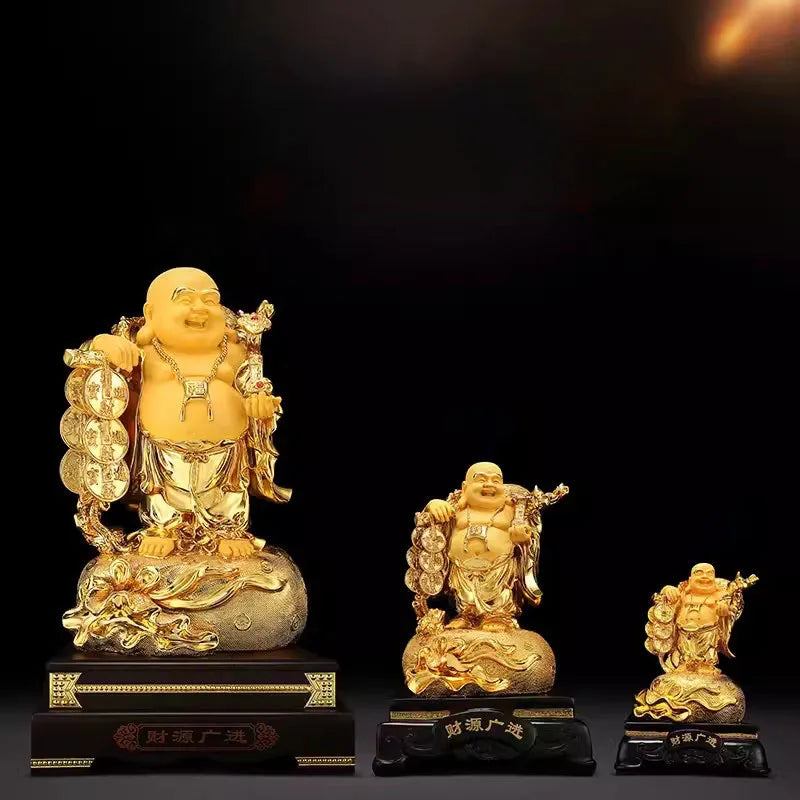 Resin Maitreya Buddha Statue, Big Belly Changing Buddha Statue, Home Living Room, Housewarming Lucky Craft Gifts