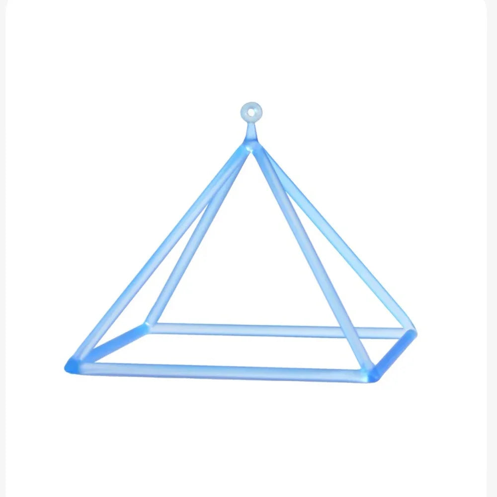 STAR LINKUP 8 Inch Color Clear Quartz Crystal Singing Pyramid for Meditation and Sound Healing with Free Mallet