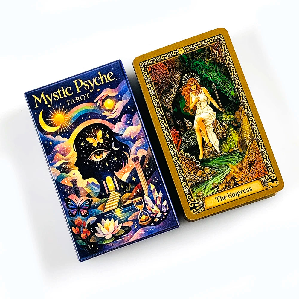 New Mystic Payche Tarot Cards 78 Cards Prediction Divination Tarot Deck Party Board Game Entertainment Leisure Cards Game