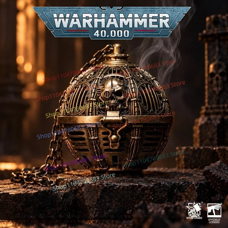 40K Peripheral Metal Incense Burner, Mechanicus Archmagos Aromatherapy Furnace, Household Incense Plate Ornament, Holiday Gift