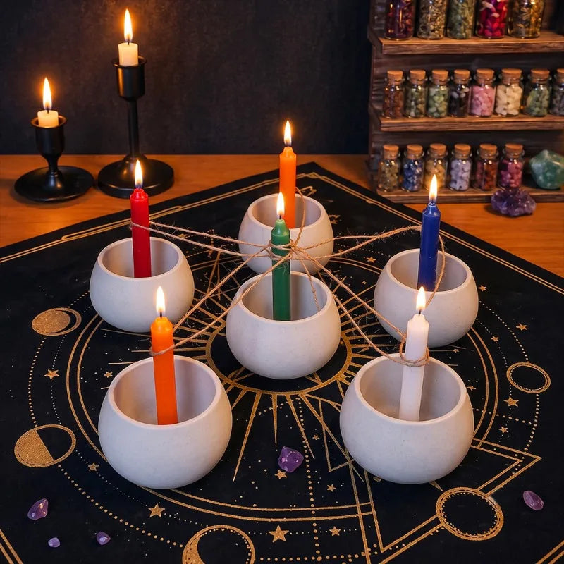 12 Pack Colored Spell Candles for Rituals Essential Witchy Things for Altar Supplies Pagan Altar Decor Taper Candles