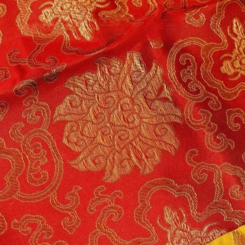 Tibetan-Style Tablecloth Decorative Scripture Mat Fabric Embroidered Rose Guru Offering Tablecloth Dharma Offering Altar Cloth