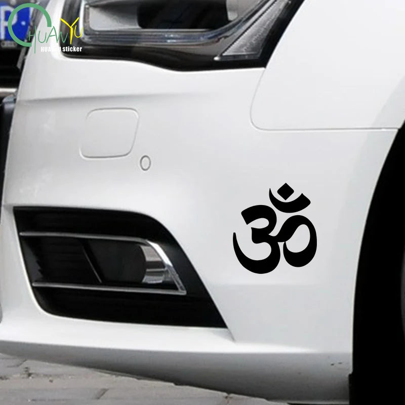 Removable Yoga Om Symbol Vinyl Sticker for Laptop, Car, Cup, andHome Decor -Meditation and Namaste Decals DlY Decoration
