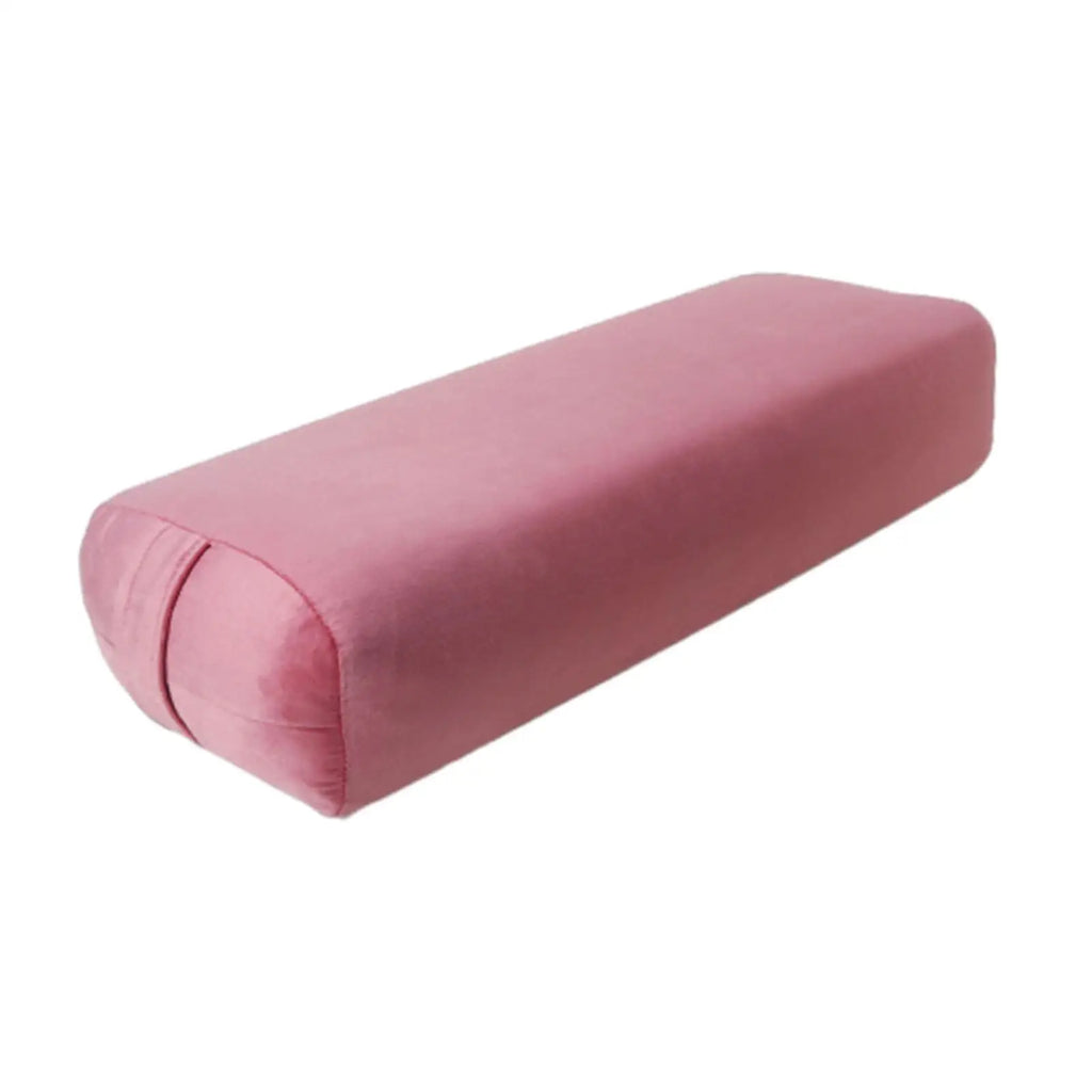 Yoga Bolster Pillow High Elastic Removable Cover with Carry Handle Pillow Meditation Cushion for Legs Restorative Yoga