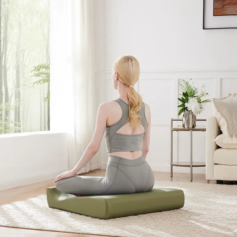 Dark Gray Ergonomic Meditation Cushion Non-Slip Breathable Yoga Seat Pillow for Home Office Practice Adults