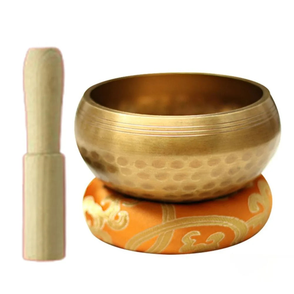 Nepal Tibetan Singing Bowl Set Buddha Soft Cushion Meditation Chanting Bowl Release Stress Multi-size Tibet Buddha Sound Bowl