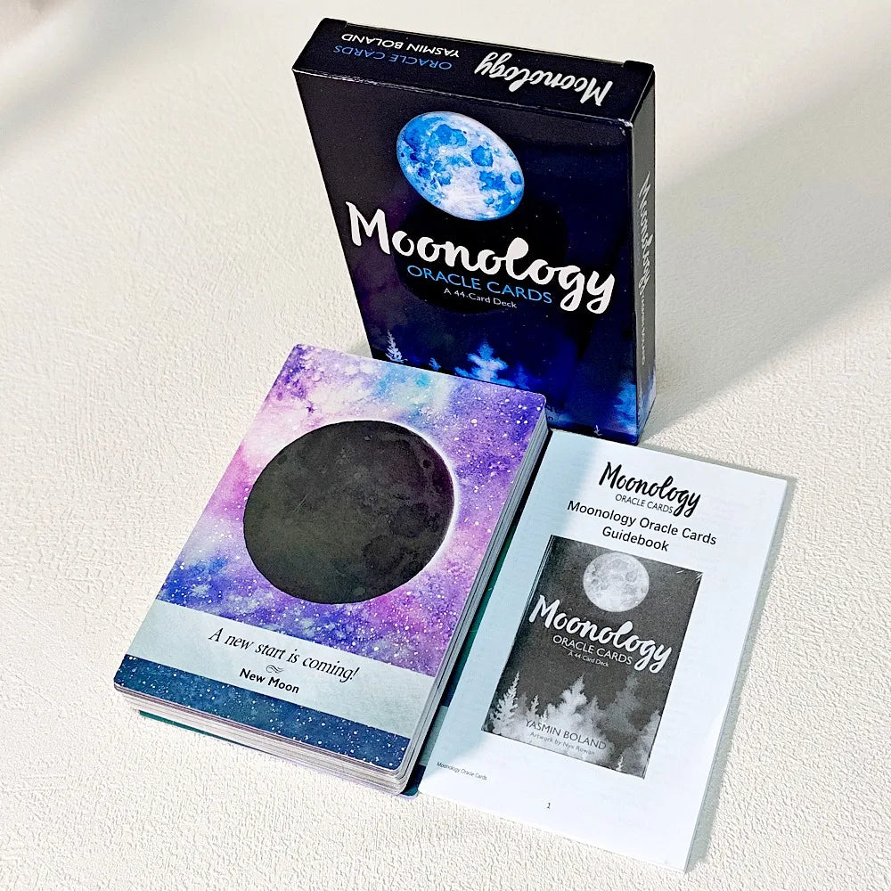 Moonology Oracle Cards 44 Card Deck with Guidebook, 12*8.5cm Moon Phase & Astrology Cards for Daily Guidance