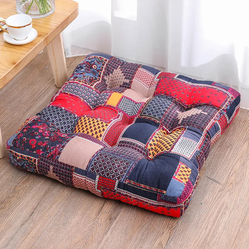 Round Floor Cushion Pillow Thickened Tatami Yoga Mat for Meditation Machine Washable Seat Cushion Office Sleeping Mat