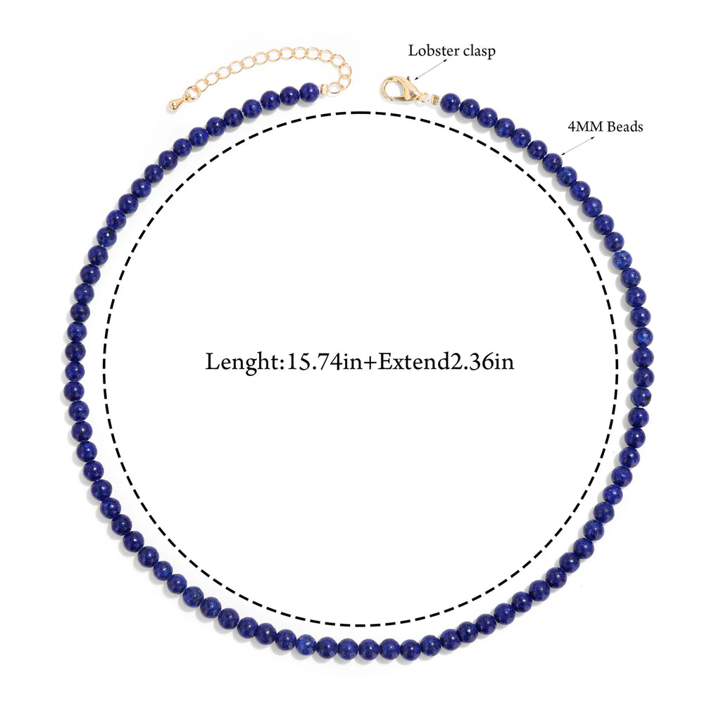 4mm Natural Amethysts Round Beads Necklace with Card for Women Female Healing Reiki Spiritual Energy Necklace Jewelry Gifts