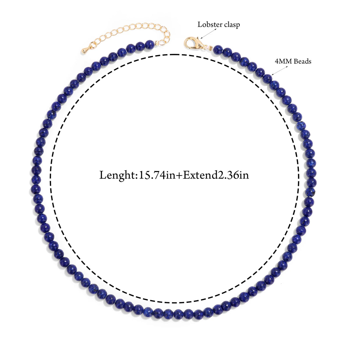 4mm Natural Amethysts Round Beads Necklace with Card for Women Female Healing Reiki Spiritual Energy Necklace Jewelry Gifts