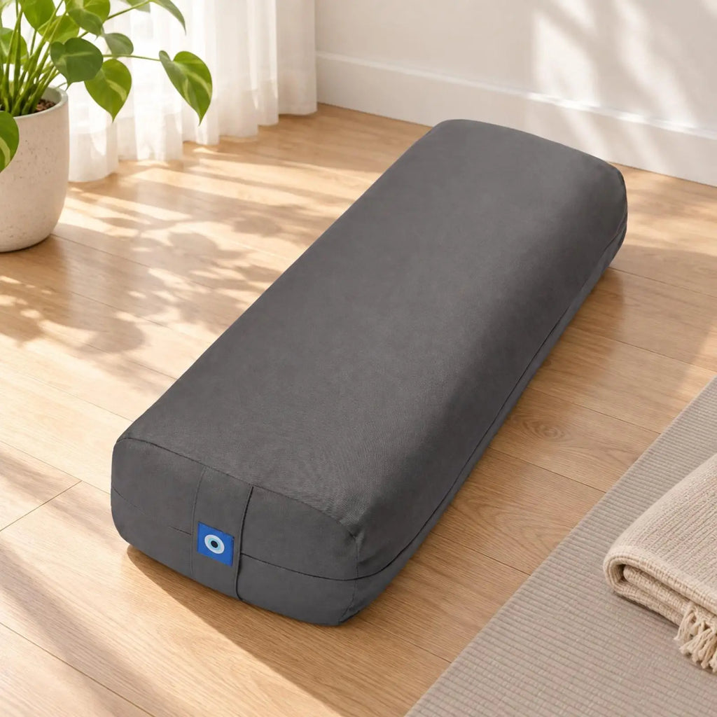 Yoga Bolster Pillow Cotton Rectangular Cushion for Relaxation Exercise Support for Neck Reclining Restorative Fitness Gear