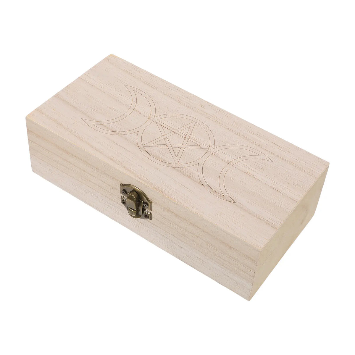 Wooden Tarot Card Holder Box Decorative Storage Chest Rectangle Keepsake Jewelry Organizer Memory Photo Trinket Divination Tool