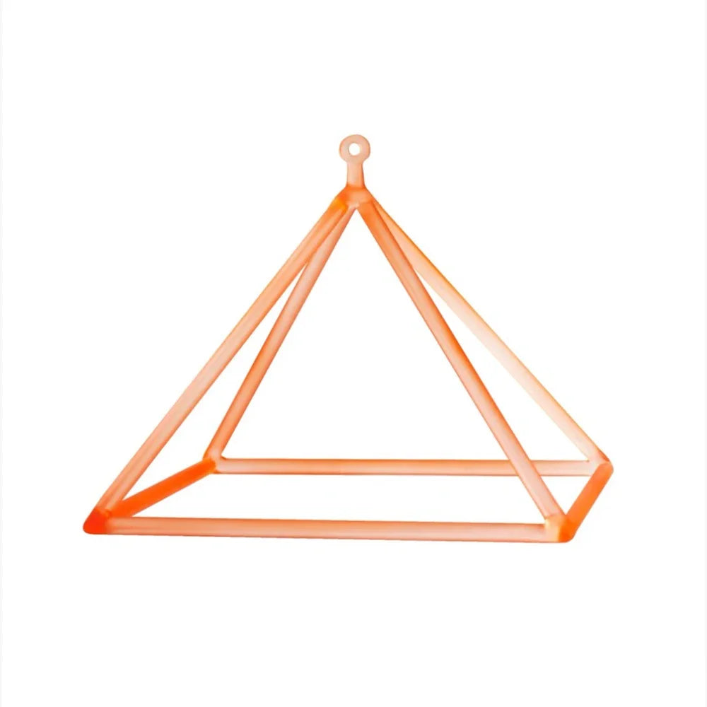 STAR LINKUP 8 Inch Color Clear Quartz Crystal Singing Pyramid for Meditation and Sound Healing with Free Mallet