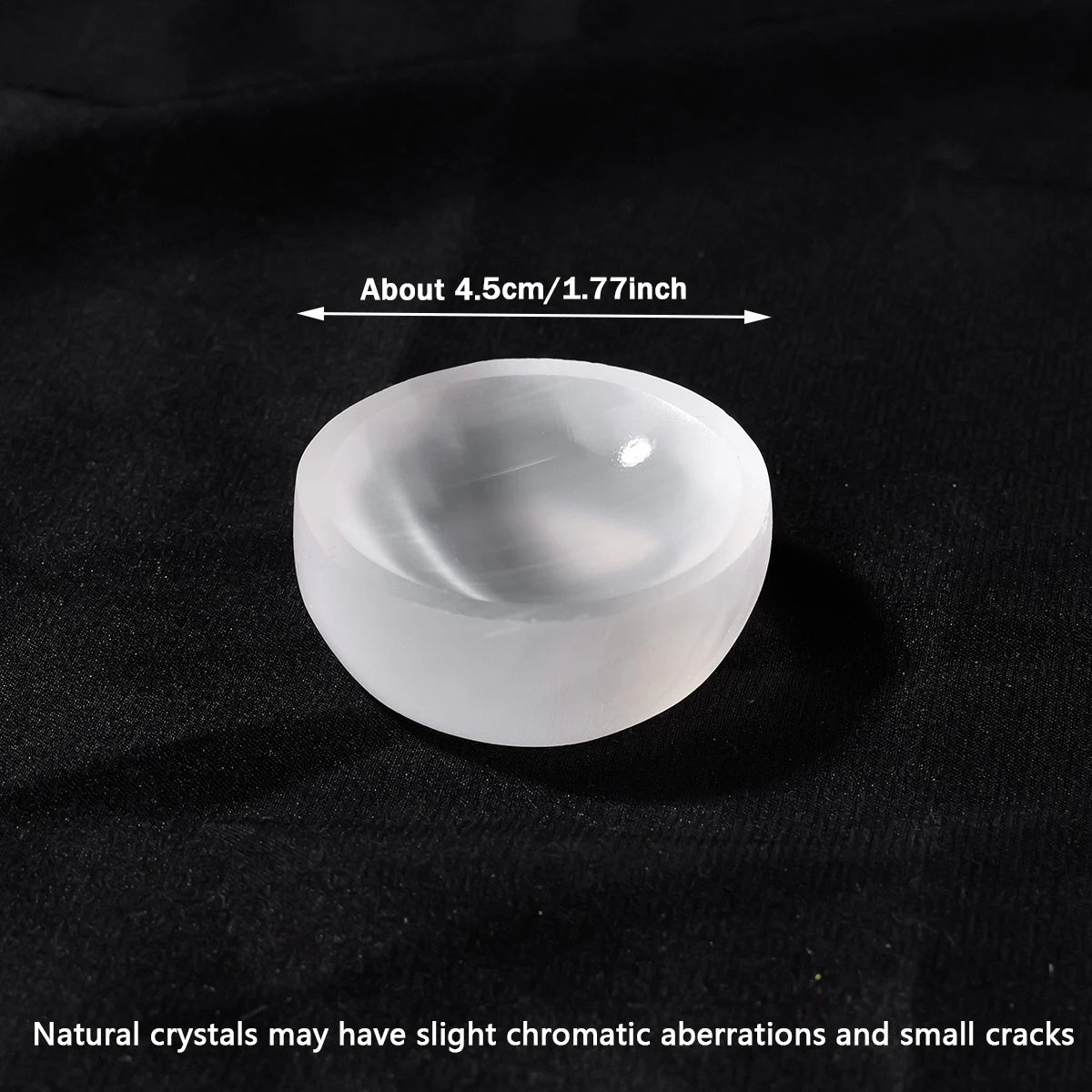 1pc Natural Stone Sculpture White Selenite Bowl Shape Crafts Witchcraft Crystal Carving Energy Gem Summer home kitchen decor