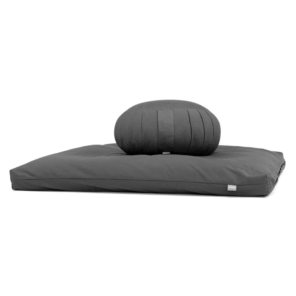 Meditations-Se<wbr/>t ECO | Meditationskis<wbr/>sen Zafu + Zabuton bordeaux | Dinkel