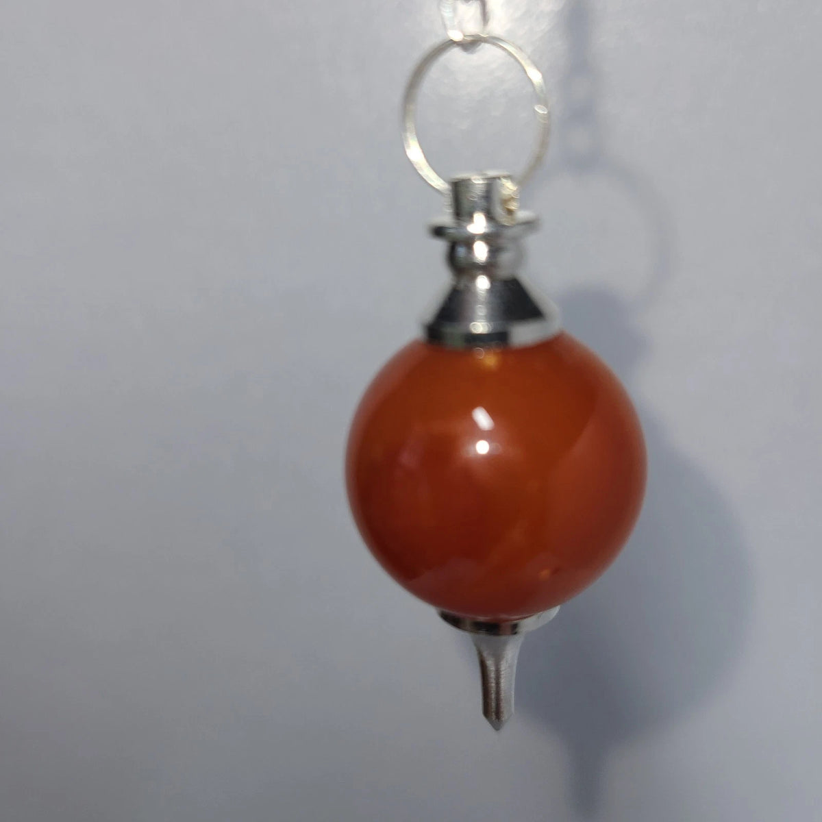 Carnelian Sephoroton Ball Sphere Crystal Dowsing Pendulum Divination Tool