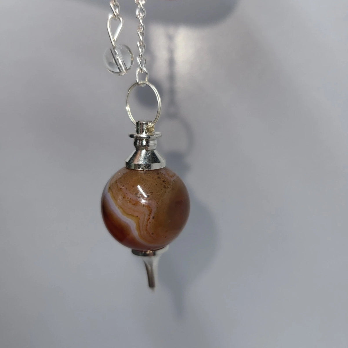 Carnelian Sephoroton Ball Sphere Crystal Dowsing Pendulum Divination Tool