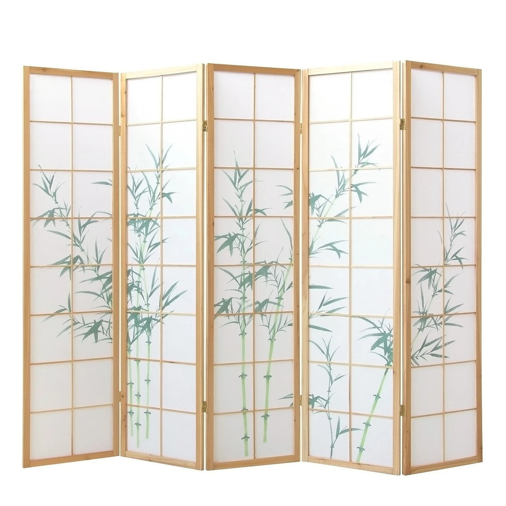 Raumteiler Trennwand Paravent Holz Massiv Sichtschutz Shoji Bambus Homestyle4u
