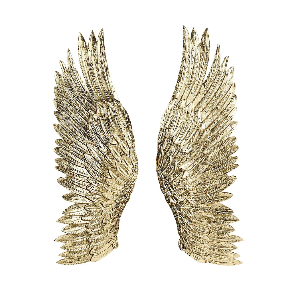 Engelsflügel Dekoflügel Wandflügel Wanddekoration ANGELO aus Metall goldfarben