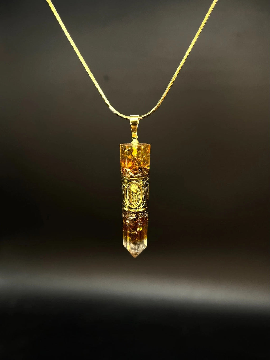 Bernstein Wikinger Runen Amulett Orgonit Anhänger - Nordischer Runen Talisman