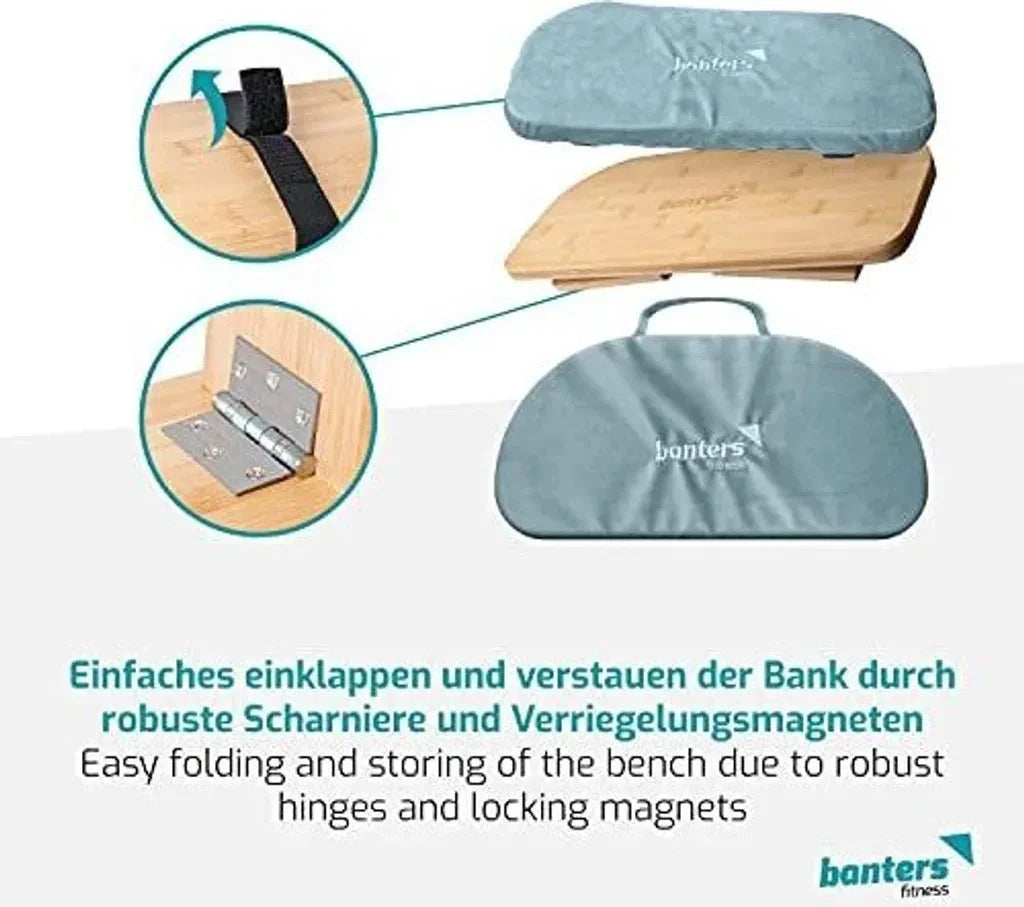 Banters Meditationsban<wbr/>k aus Bambus, klappbarer Meditationshoc<wbr/>ker mit Kissen