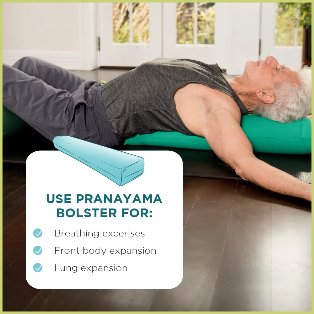 Pranayama Yoga Bolster - Studio Grade Restorative Yoga Pillow for Yin Practice