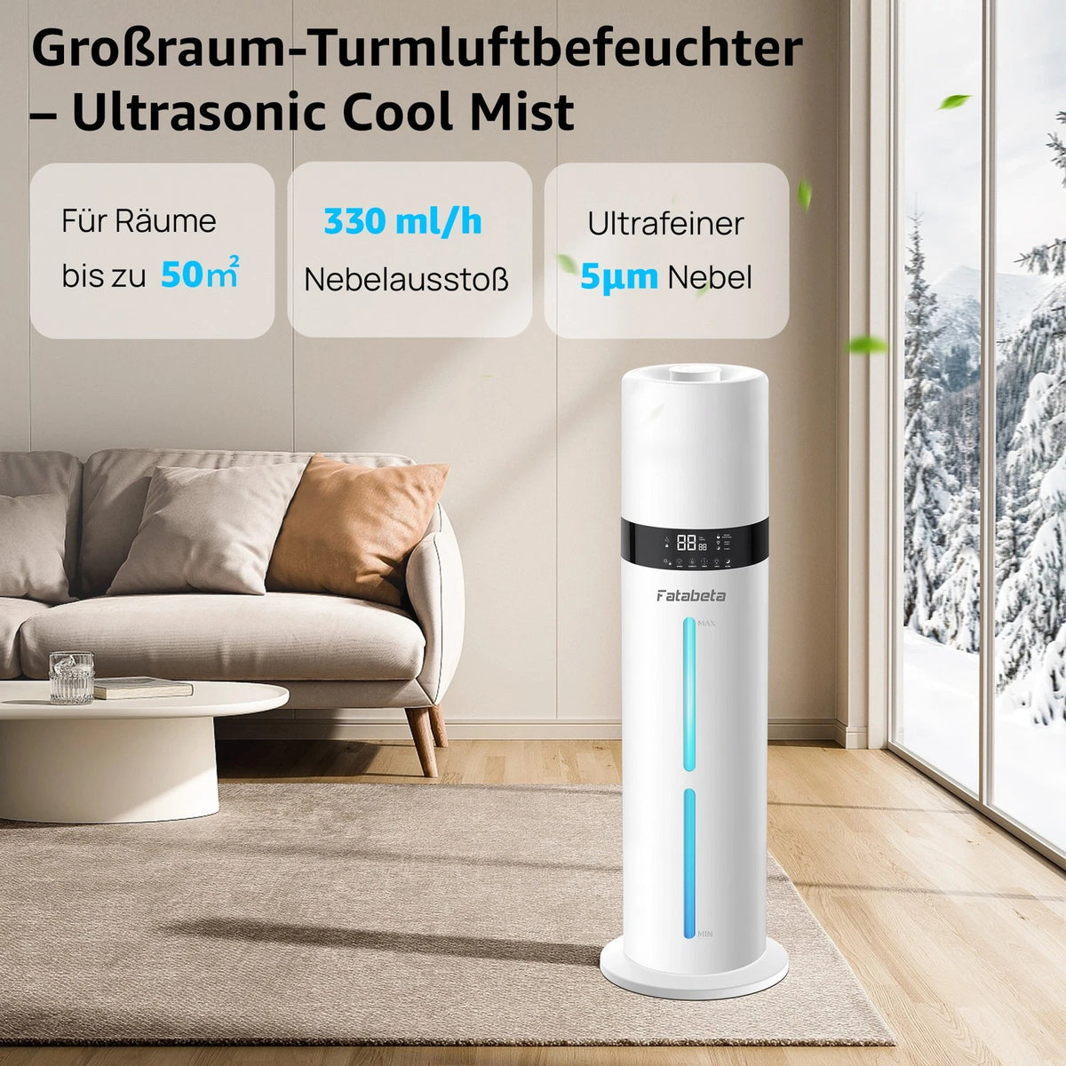 9L Luftbefeuchter Ultraschall Raumbefeuchter Mit Intelligenter Feuchteregelun<wbr/>g