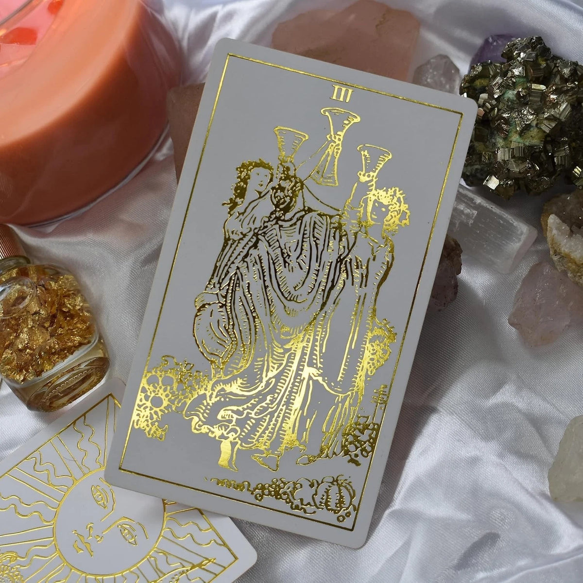 Elegant All Gold Tarot: 80 Cards with 1909 Designs to Enhance Divination