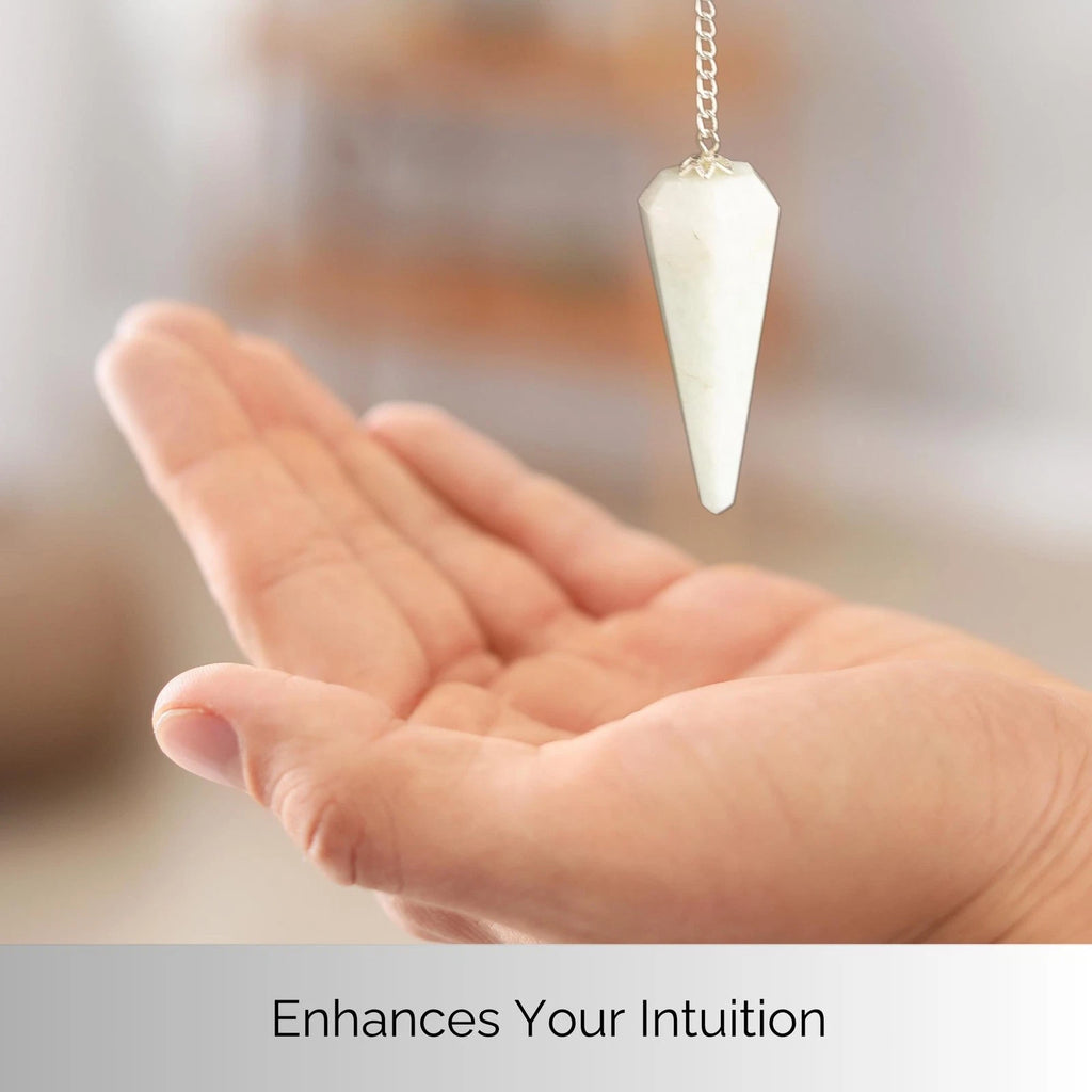 Amazonite Pendulum Crystal Stone, Faceted Pendulum Divination Tools, Dowsing