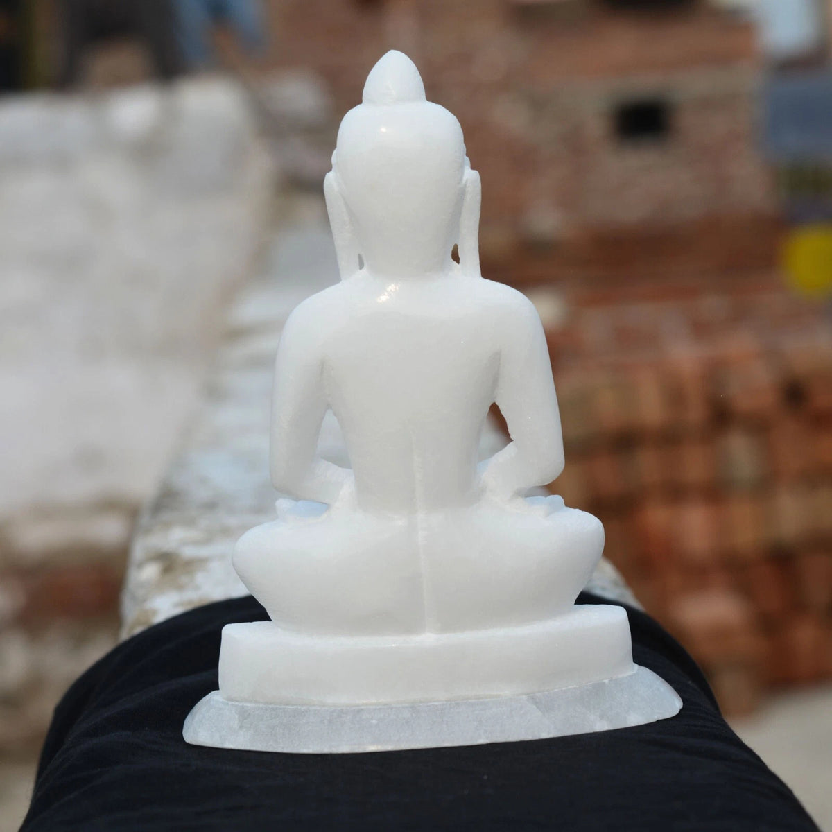Marble Mahavir Swami Spiritual Statue Jain Temple Decor Meditation and Worship