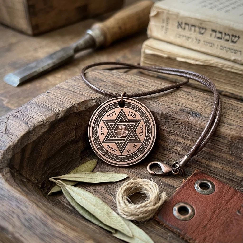Pure Copper Spiritual Seal of Solomon Necklace - Handmade Boho Gift