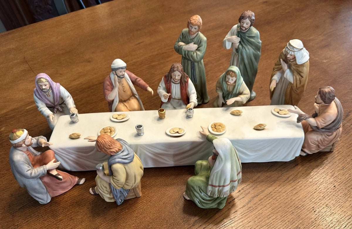 VTG Home Interiors Greatest Stories Ever Told The Lords Supper 12 Piece Set~RARE
