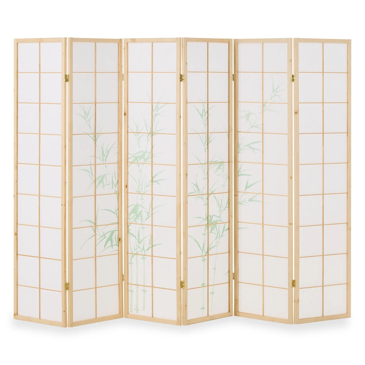Raumteiler Trennwand Paravent Holz Massiv Sichtschutz Shoji Bambus Homestyle4u