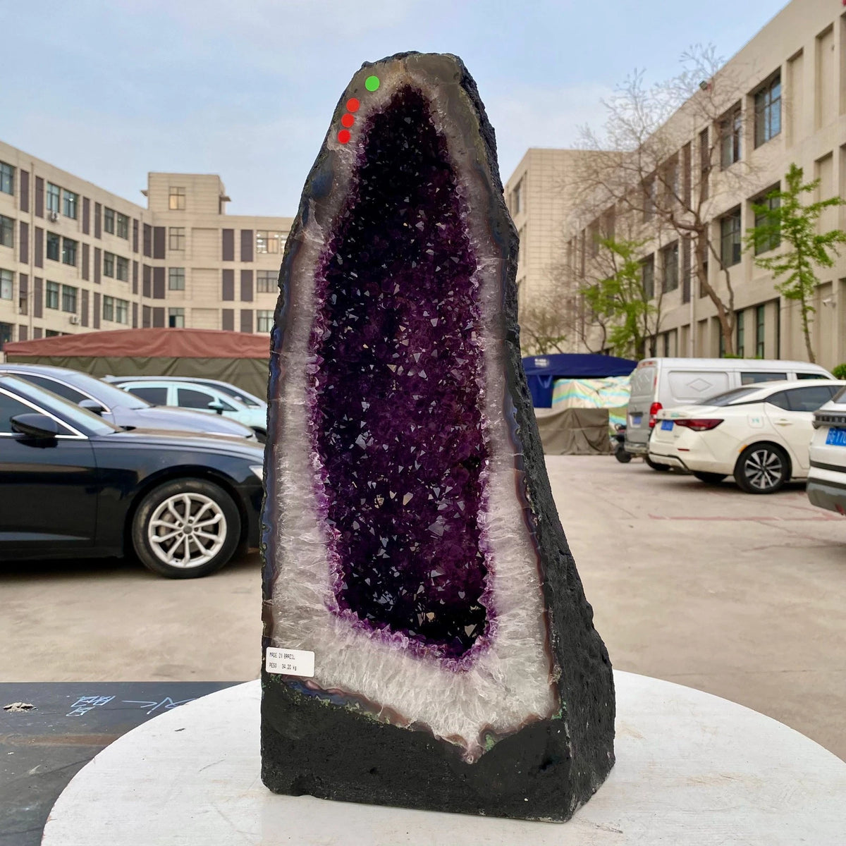 74LB Natural Amethyst Cathedral English Cluster Crystal Specimen Healing