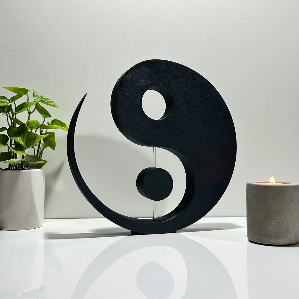 Yin Yang Lotus Om Deko Yoga Skulptur Geschenk Valentinstag Meditation Figur