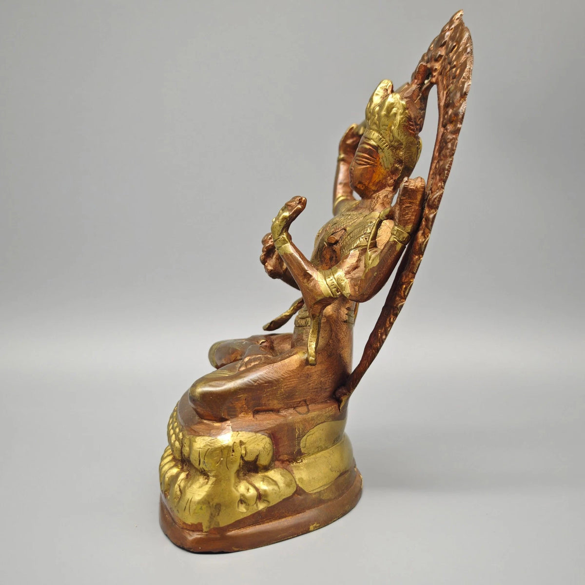 Manjushri Figur Bronze 20 cm Yoga Buddhismus Bodhisattva spirituell Asien