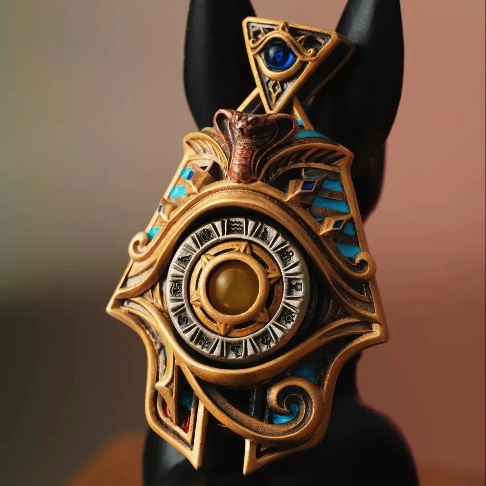 Eye of Horus Spinner Pendant, Egyptian Jewelry Gifts for Men, Protection Amulet