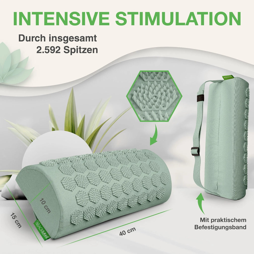 BACKLAxx ® Akupressur Nackenrolle - 2592 Spitzen - mit Befestigungsba<wbr/>nd