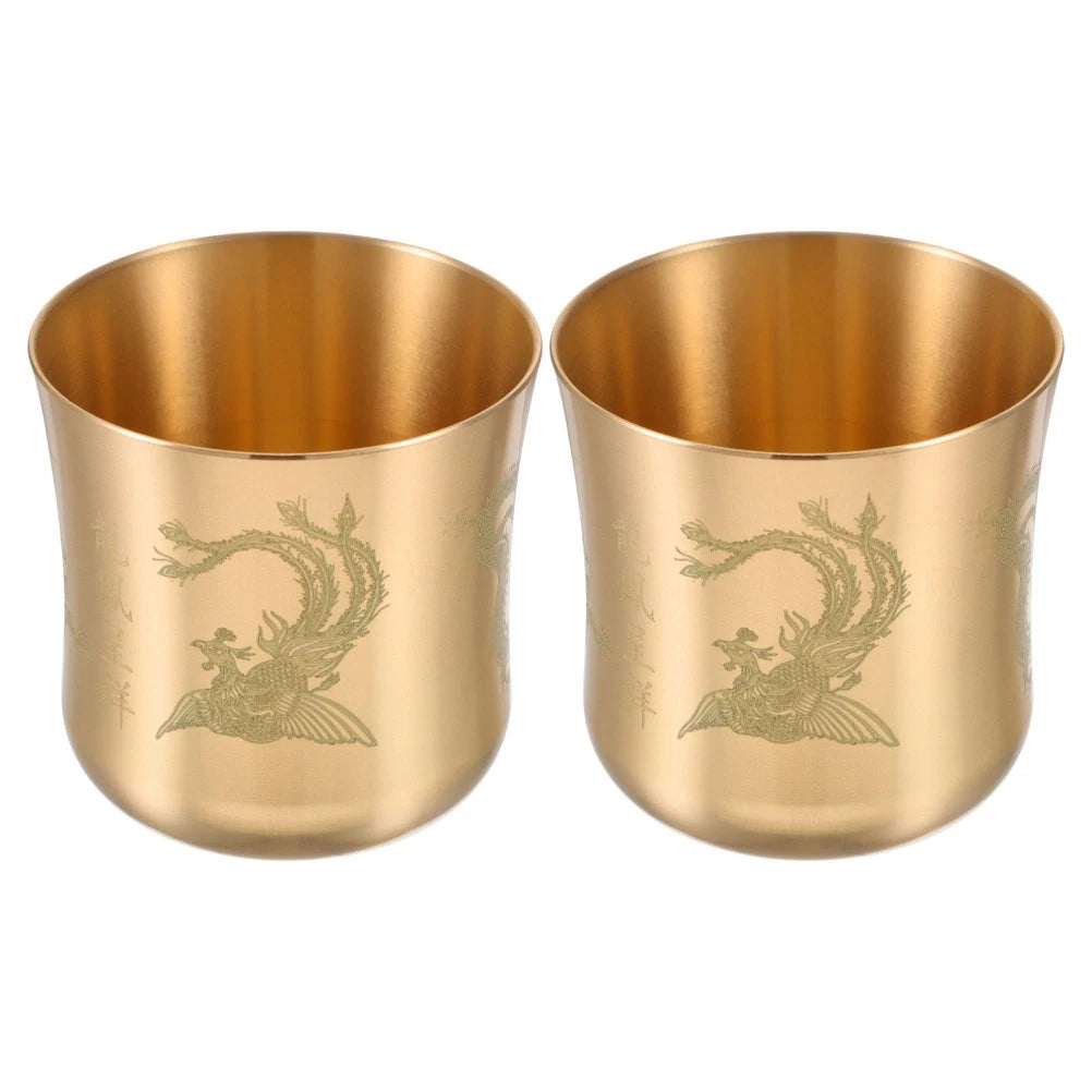 2 Pcs Teetasse Aus Messing Schrein-Opfers<wbr/>chalen Buddha-Altarsc<wbr/>halen