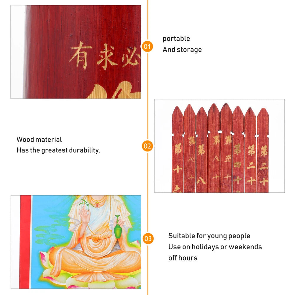 Guanyin Sign Chinese Fortune Telling Sticks Divination Tools Game
