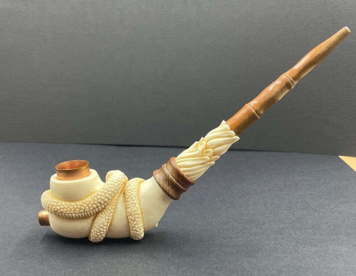 Snake Ritual Tool – Shamanic Ceremonial Sculpture, Tribal Serpent Decor