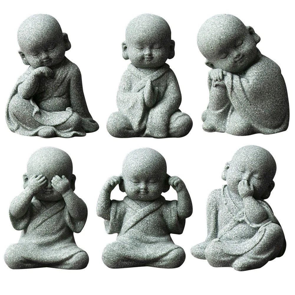Resin Mönch Statuen Buddha Figuren für spirituelle Wohnkultur und Feng Shui