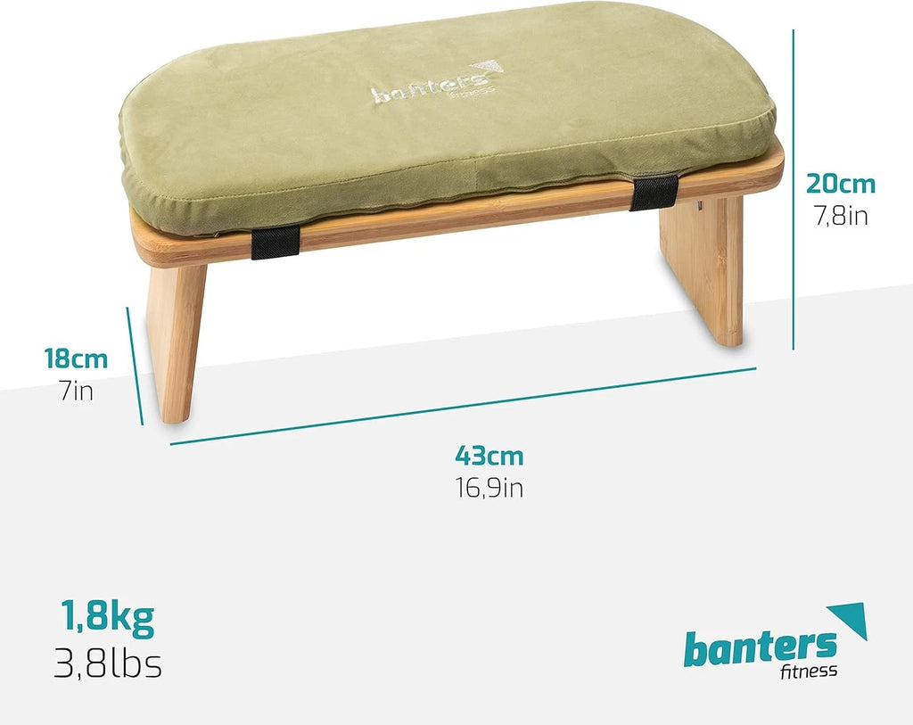 Banters Meditationsban<wbr/>k aus Bambus, klappbarer Meditationshoc<wbr/>ker mit Kissen