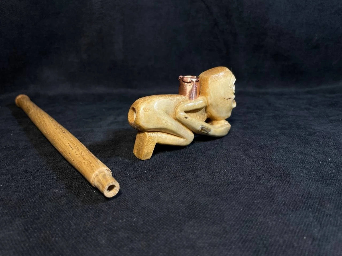 Northwest Coast Shaman Tool with Shell Inlay Replica, Northern Cultures Art