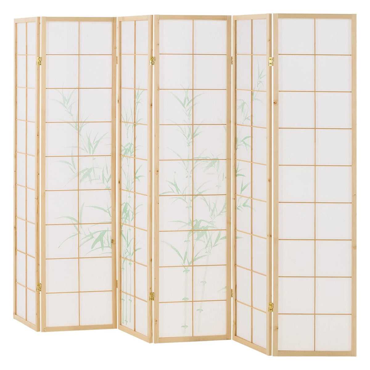 Raumteiler Trennwand Paravent Holz Massiv Sichtschutz Shoji Bambus Homestyle4u